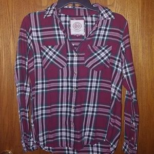 Maroon Plaid Button Down